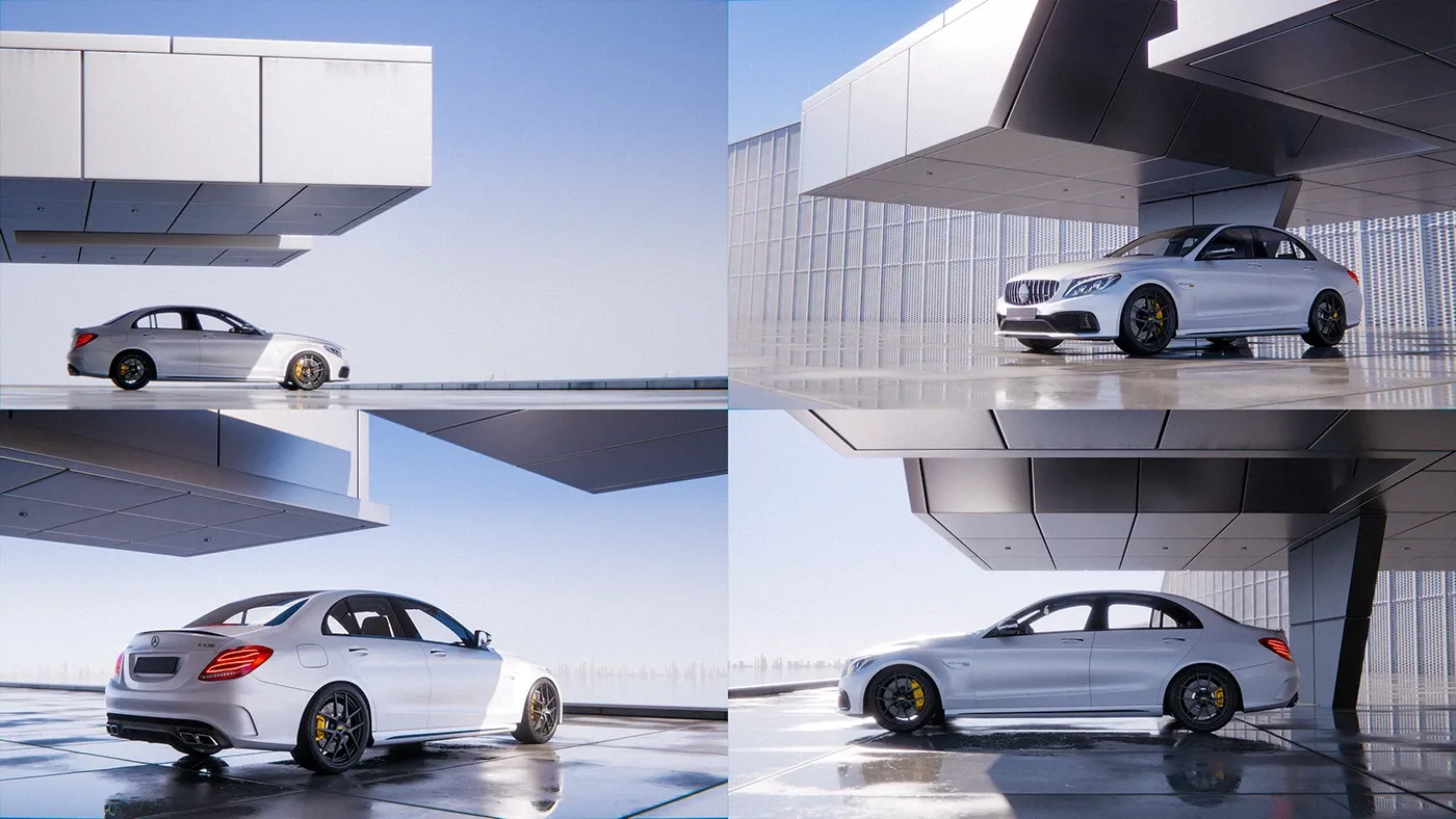 Stillness & Power: The AMG C63 S | CGI Showcase image 1